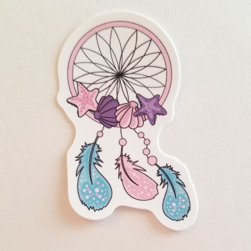 10/$10 Pretty Seashell Dreamcatcher Sticker